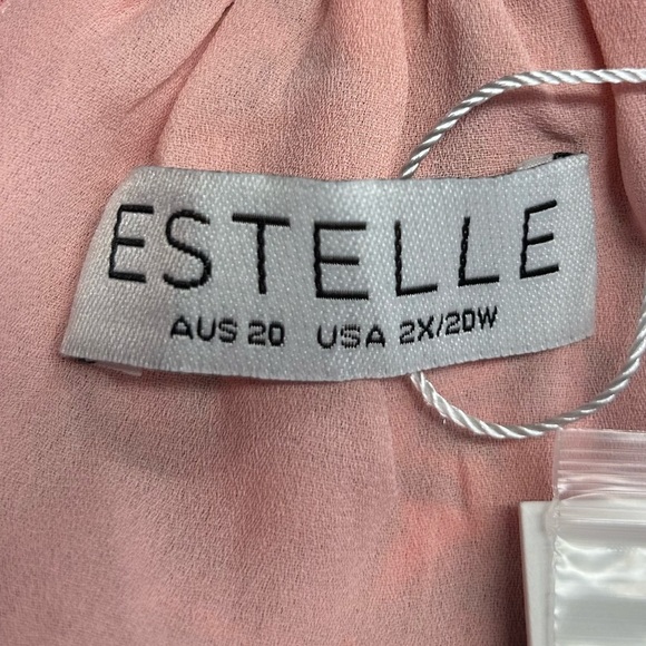 Estelle Red Sophia Floral Halter Neck Midi Dress Tiered Skirt  Size 2X/20W NWT - Picture 14 of 15